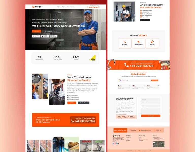 Plumber Preston – WordPress Lead Generation Website